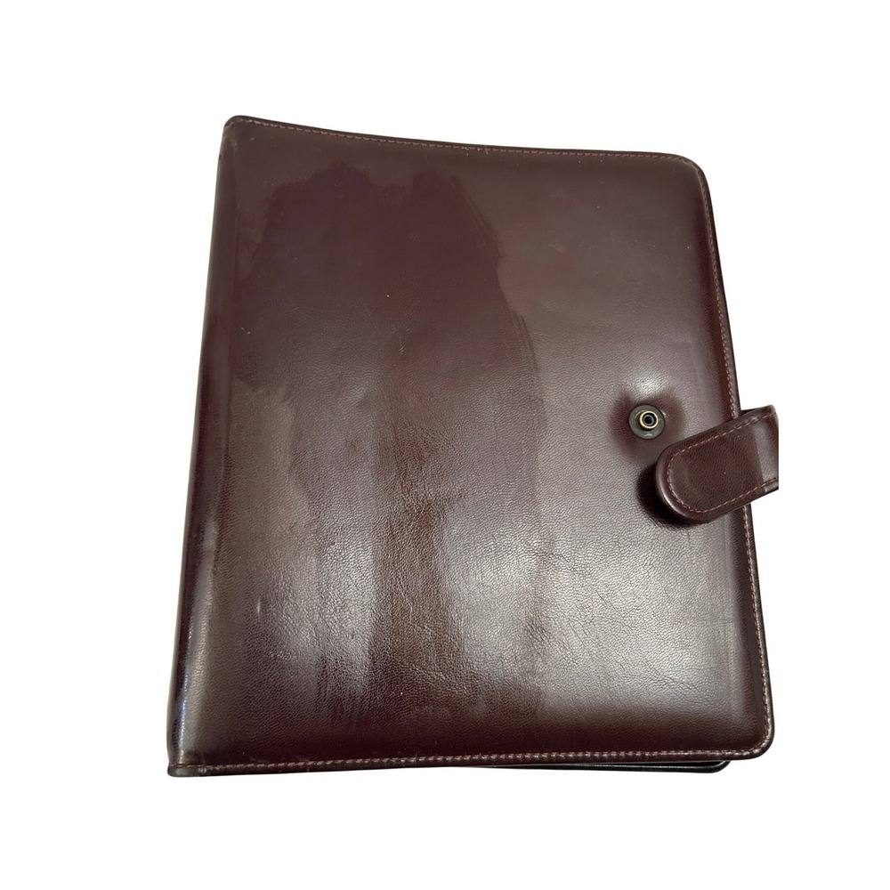Rolodex Personal Organizer 9.5x8 Brown Faux Leather 3 Ring Binder Planner Unisex